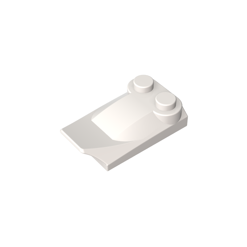 Wedge Curved 2 x 3 x 2/3 Two Studs, Wing End - Color ID 90
