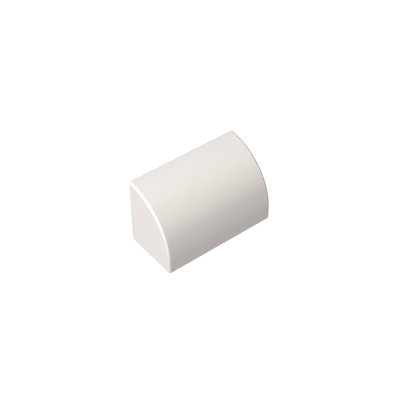 Brick Curved 1 x 2 x 1 No Studs - Color ID 90