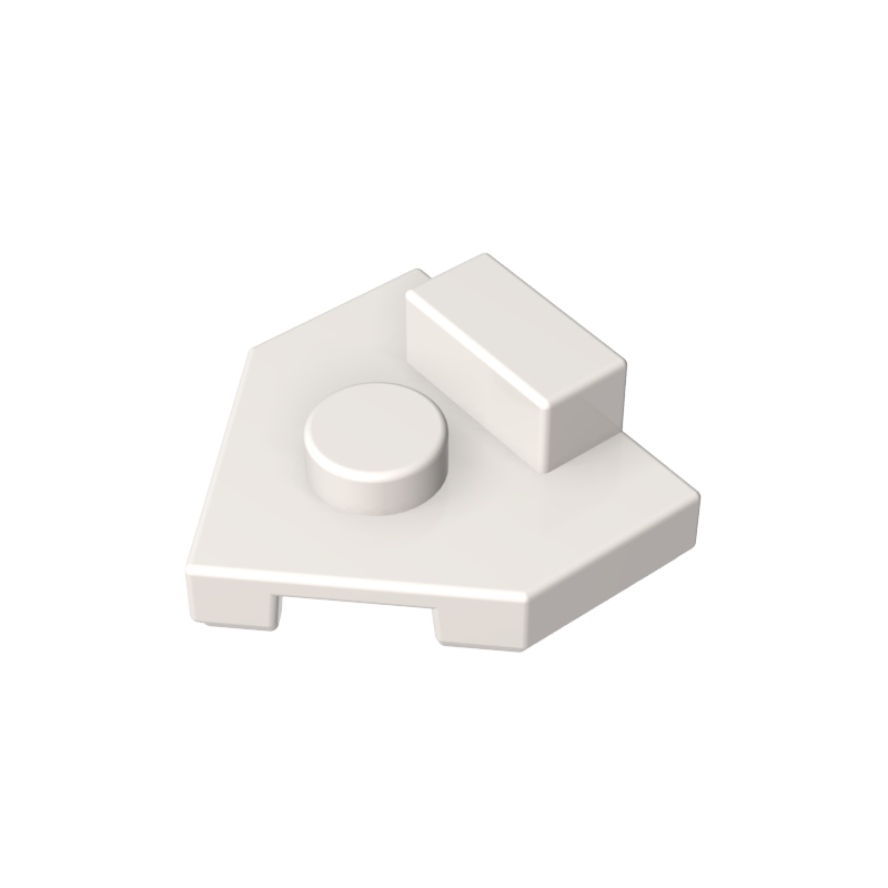 Plate Special 2 x 2 Wedge, Center Stud, 1 x 1/2 Raised Tab