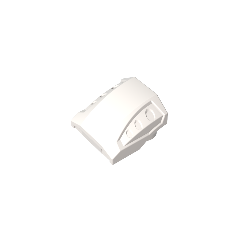 Slope Curved 2 x 2 No Studs - 3 Recessed Side Ports