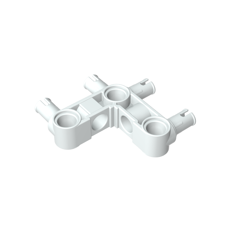 Technic Pin Connector Hub Perpendicular 3 x 3 Bent with 4 Pins (Pin Ridges Across Part)