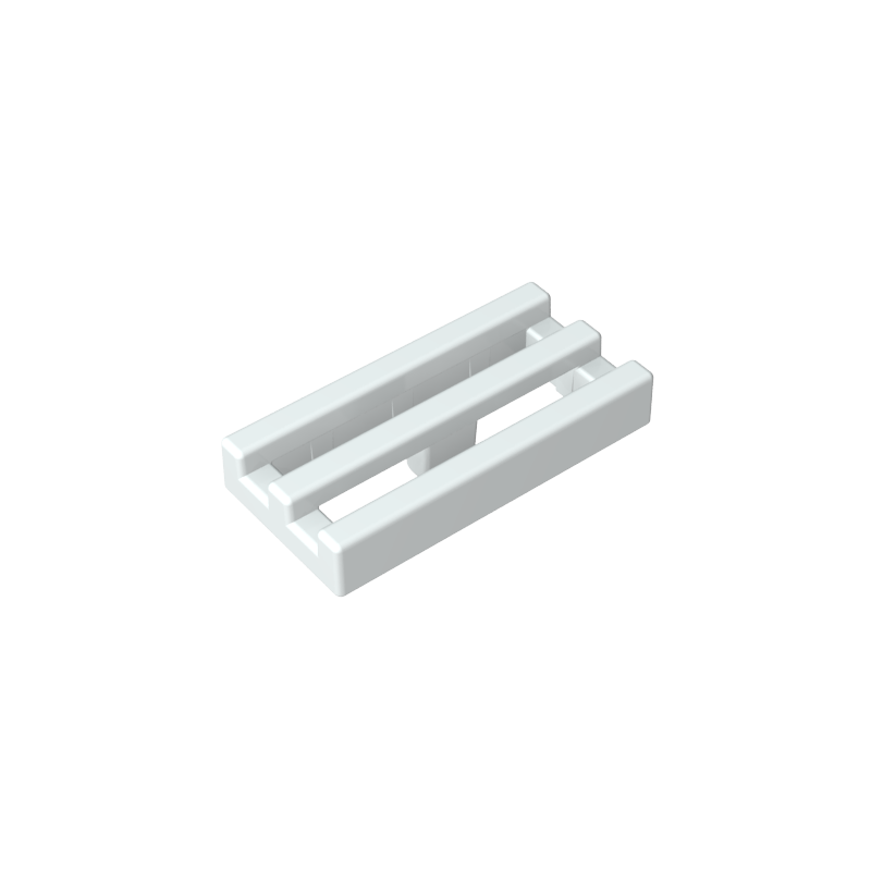 Tile Special 1 x 2 Grille with Bottom Groove