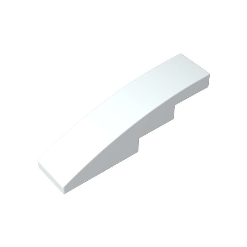 Slope Curved 4 x 1 No Studs [Stud Holder with Symmetric Ridges]
