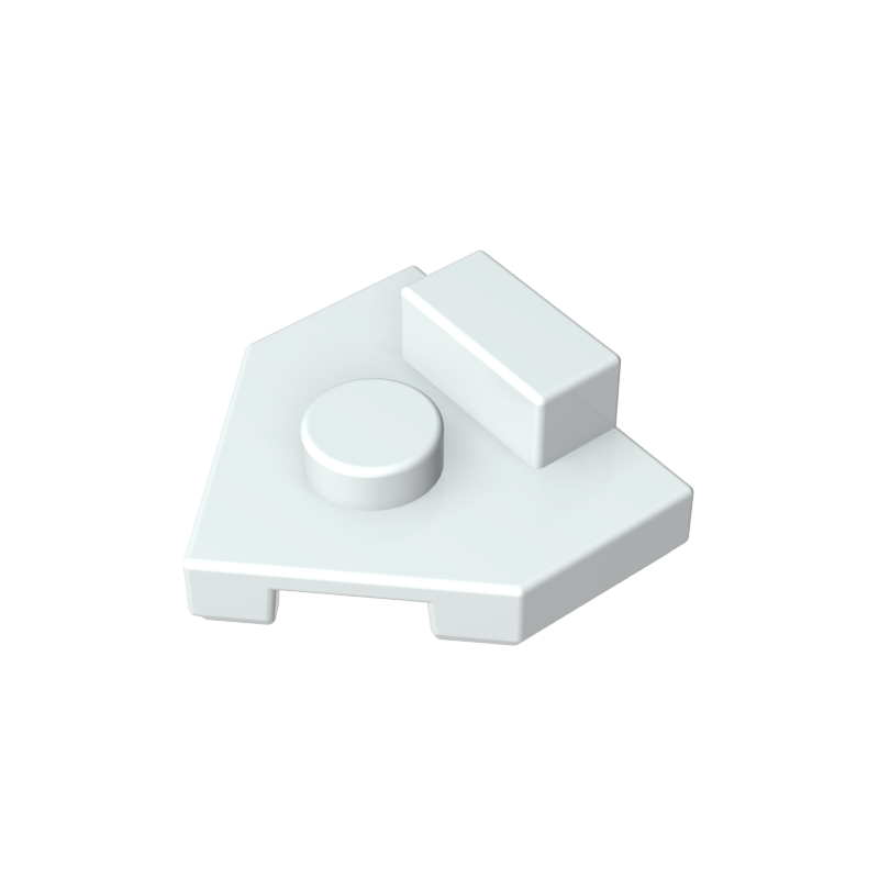 Plate Special 2 x 2 Wedge, Center Stud, 1 x 1/2 Raised Tab