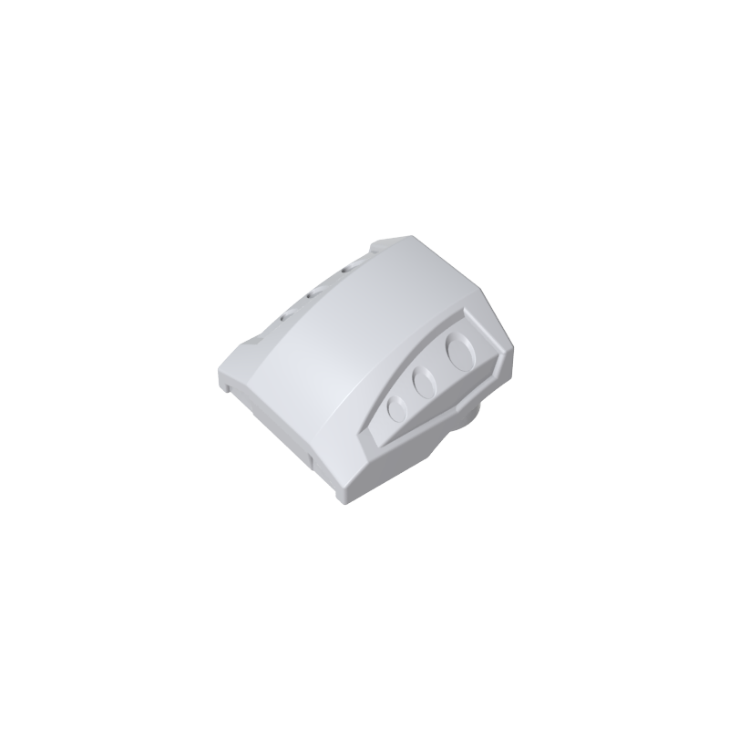 Slope Curved 2 x 2 No Studs - 3 Recessed Side Ports - Color ID 92