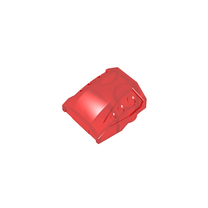 Slope Curved 2 x 2 No Studs - 3 Recessed Side Ports - Color ID 110