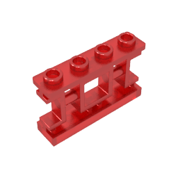 Fence 1 x 4 x 2 Ornamental Asian Lattice Square with 4 Studs