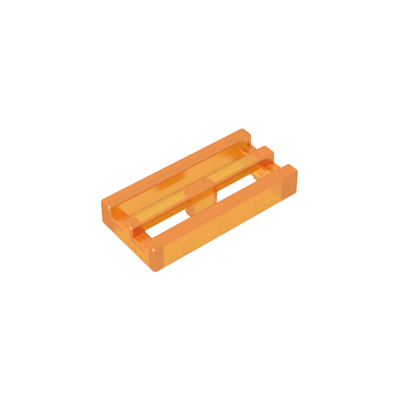 Tile Special 1 x 2 Grille with Bottom Groove