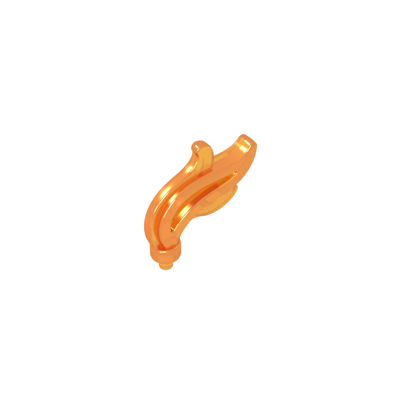 Headwear Accessory Plume / Feather / Flame Triple Point - Color ID 120