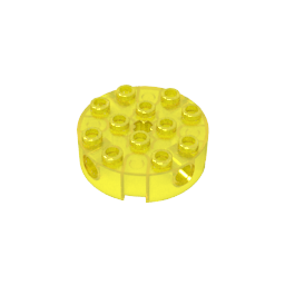 Brick Round 4 x 4 with 4 Side Pin Holes and Center Axle Hole