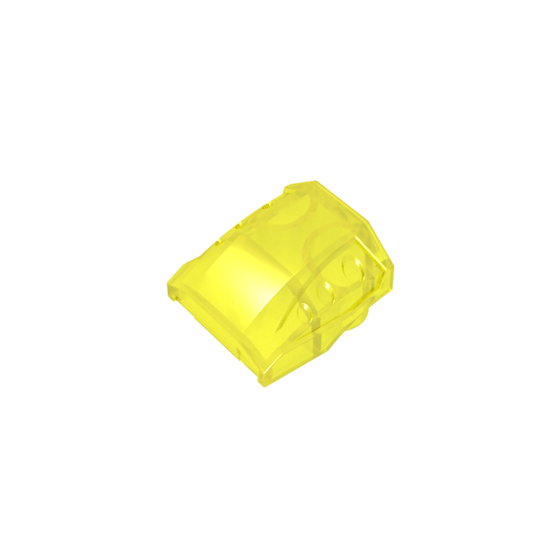 Slope Curved 2 x 2 No Studs - 3 Recessed Side Ports