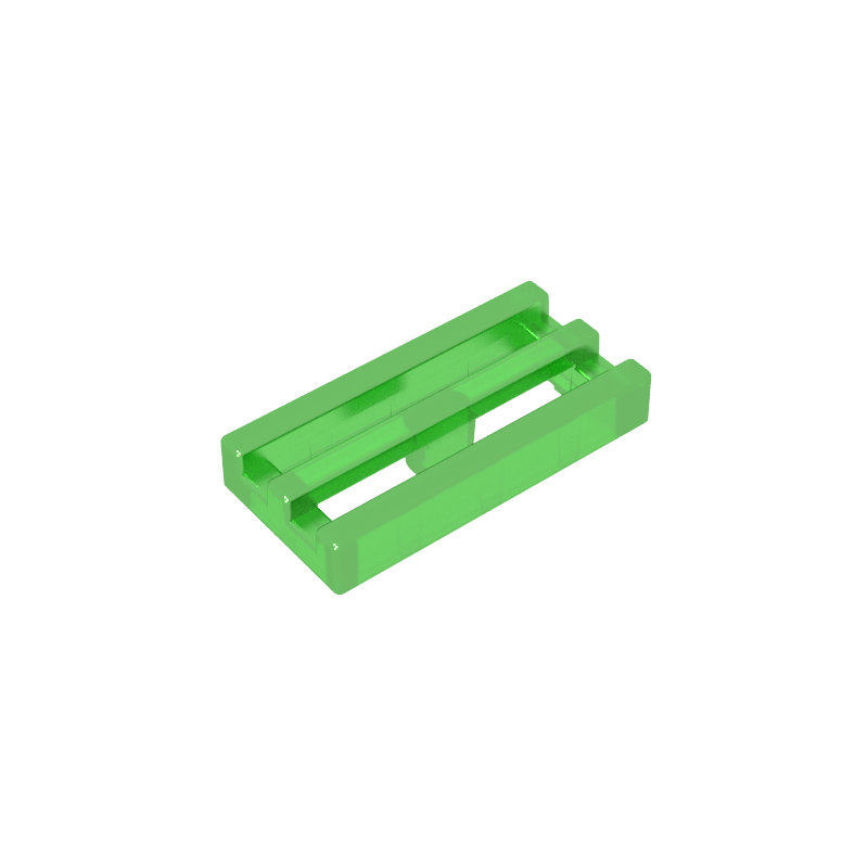Tile Special 1 x 2 Grille with Bottom Groove