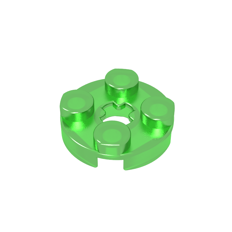 Plate Round 2 x 2 with Axle Hole Type 1 (+ Opening)