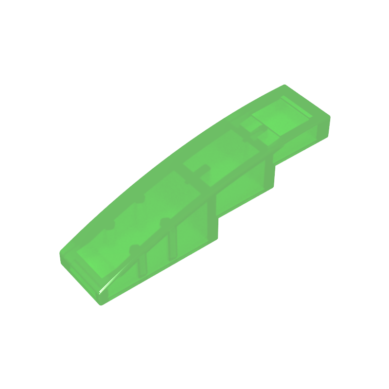 Slope Curved 4 x 1 No Studs [Stud Holder with Symmetric Ridges]