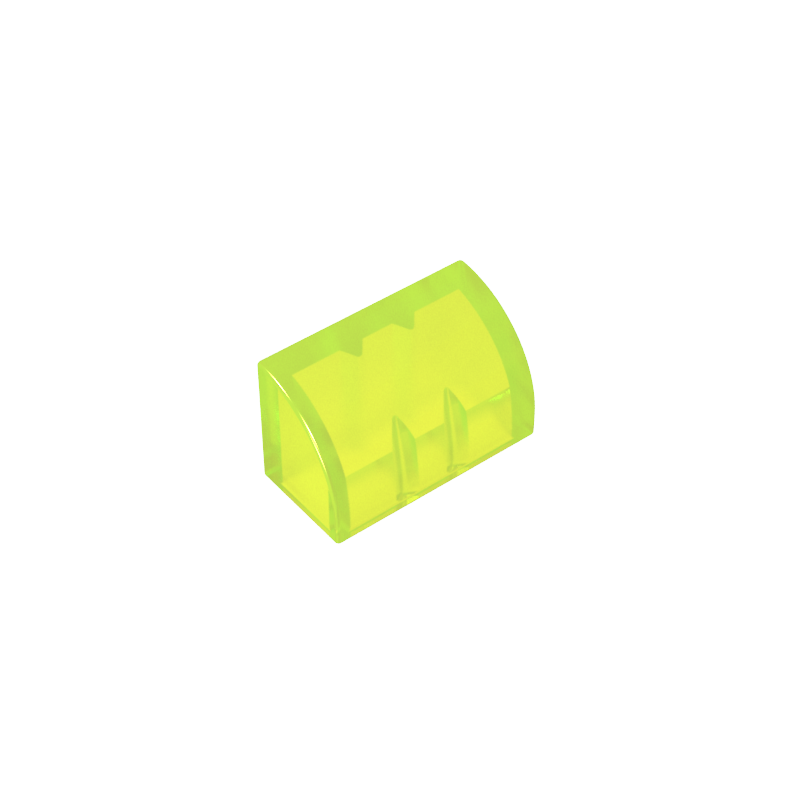 Brick Curved 1 x 2 x 1 No Studs - Color ID 141