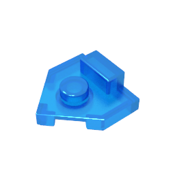 Plate Special 2 x 2 Wedge, Center Stud, 1 x 1/2 Raised Tab