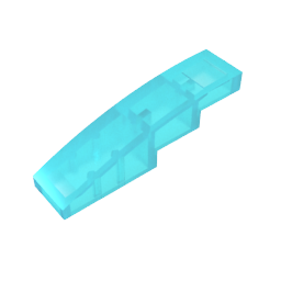 Slope Curved 4 x 1 No Studs [Stud Holder with Symmetric Ridges]