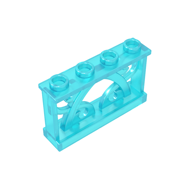 Fence Ornamented 1 x 4 x 2 with 4 Studs - Color ID 152