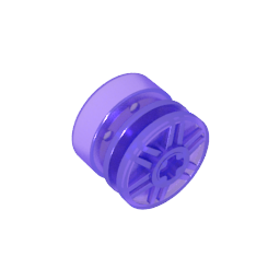 Wheel 18mm x 14mm with Axle Hole, Fake Bolts and Shallow Spokes