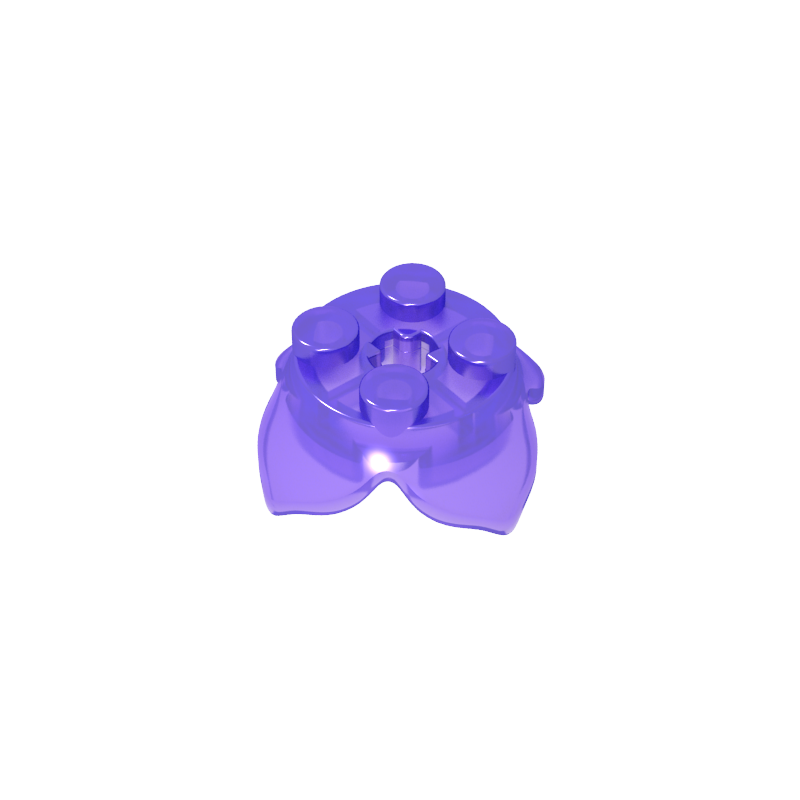 Plant, Leaves, Round 2 x 2 x 2/3 with + Axle Hole and 4 Leaf Extensions