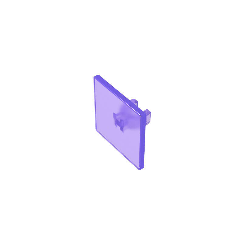 Road Sign Clip-on 2 x 2 Square [Thick Open O Clip] - Color ID 160