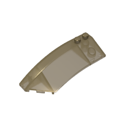 Wedge Curved 8 x 3 x 2 Open Left [Plain] - Color ID 170
