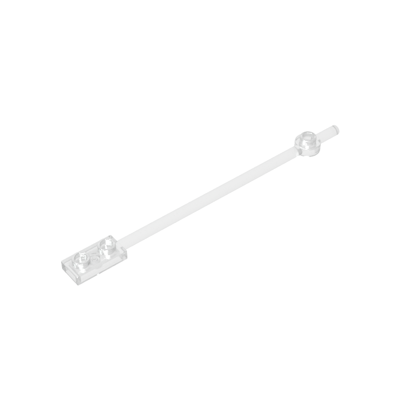 Bar 1 x 12 with 1 x 2 Plate End with Hollow Studs and 1 x 1 Round Plate End