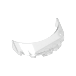 Windscreen 3 x 6 x 1 Curved with 2 Circular Stud Holders in Bottom - Color ID 180