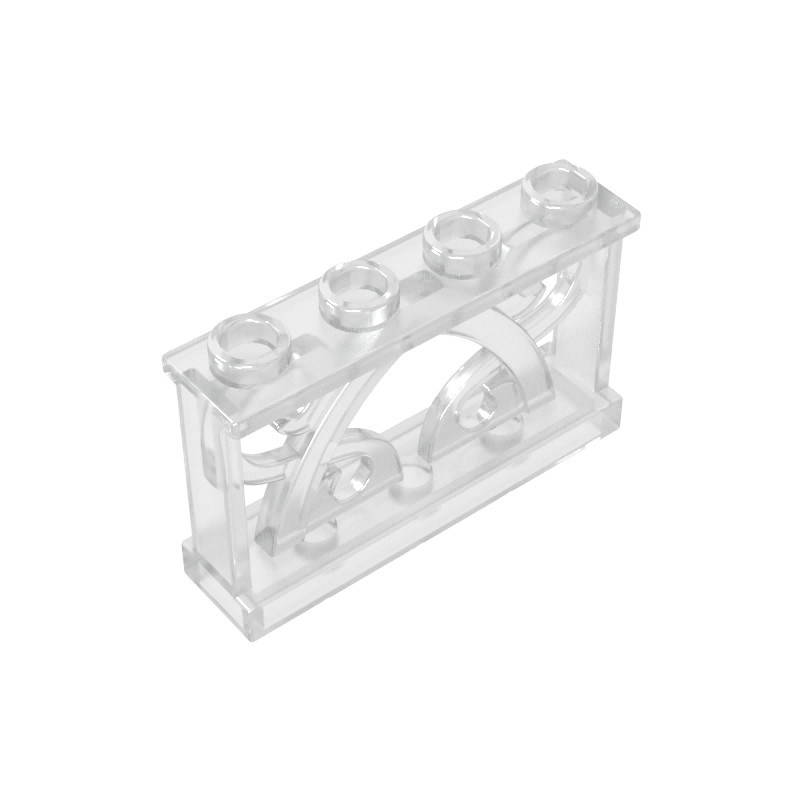 Fence Ornamented 1 x 4 x 2 with 4 Studs - Color ID 180